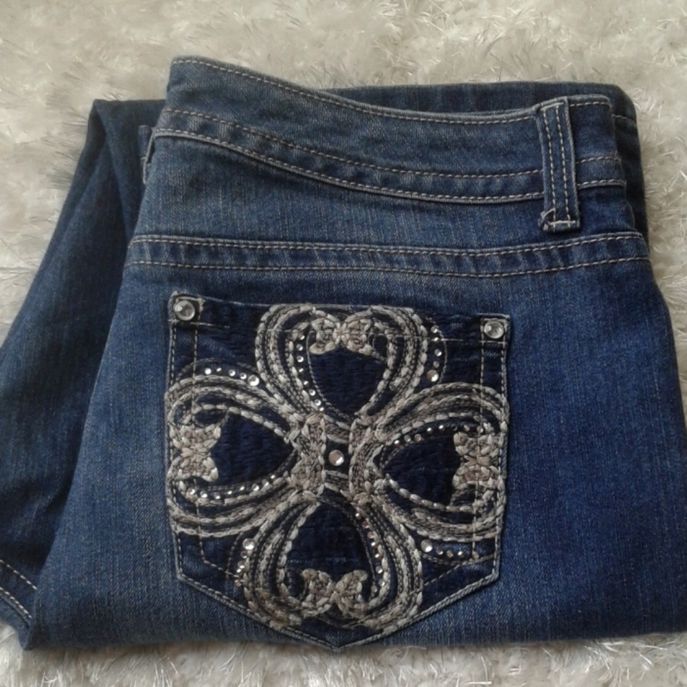 New Directions 10 petite denim jeans vguc
